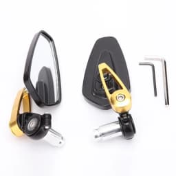 1 Pair 7/8" 22mm Motorcycle Aluminum Bar End Side Rearview Mirror Universal Motorbike Bike Handlebar Rear View Mirrors