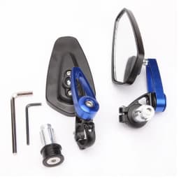 1 Pair 7/8" 22mm Motorcycle Aluminum Bar End Side Rearview Mirror Universal Motorbike Bike Handlebar Rear View Mirrors