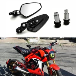 1 Pair 7/8" 22mm Motorcycle Aluminum Bar End Side Rearview Mirror Universal Motorbike Bike Handlebar Rear View Mirrors
