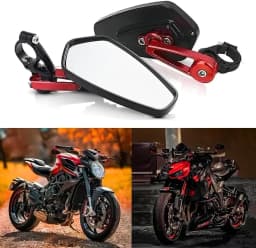 1 Pair 7/8" 22mm Motorcycle Aluminum Bar End Side Rearview Mirror Universal Motorbike Bike Handlebar Rear View Mirrors