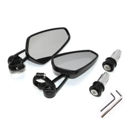 1 Pair 7/8" 22mm Motorcycle Aluminum Bar End Side Rearview Mirror Universal Motorbike Bike Handlebar Rear View Mirrors