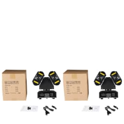Dual LED 3in1 Mobile Headlights 8x12w RGBW Stroboscopic 8x5w Bright Gold Red Green Star DJ Lighting Effect