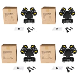 Dual LED 3in1 Mobile Headlights 8x12w RGBW Stroboscopic 8x5w Bright Gold Red Green Star DJ Lighting Effect