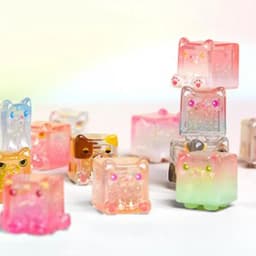 Stackable Animal Toy Cube Cat Design Building Blocks Cute Ice Cube Design Block Stacking Toy High Collection Value For Books