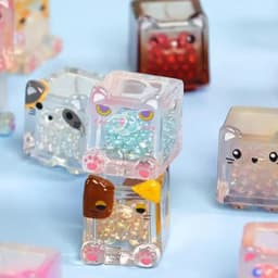 Stackable Animal Toy Cube Cat Design Building Blocks Cute Ice Cube Design Block Stacking Toy High Collection Value For Books