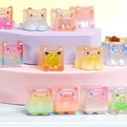 Stackable Animal Toy Cube Cat Design Building Blocks Cute Ice Cube Design Block Stacking Toy High Collection Value For Books