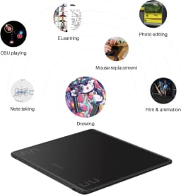 HUION HS64 6x4 Inches Graphic Drawing Tablets Phone Tablet Painting Tools with Battery-Free Stylus for Android Windows and macOS
