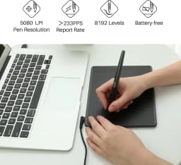 HUION HS64 6x4 Inches Graphic Drawing Tablets Phone Tablet Painting Tools with Battery-Free Stylus for Android Windows and macOS