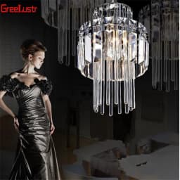 Nordic Chandelier Room Decor Led Pendant Light Modern Dining Room K9 Crystal Hanging Lamps For Ceiling Luxury Lustre Fixture