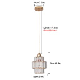 Nordic Chandelier Room Decor Led Pendant Light Modern Dining Room K9 Crystal Hanging Lamps For Ceiling Luxury Lustre Fixture