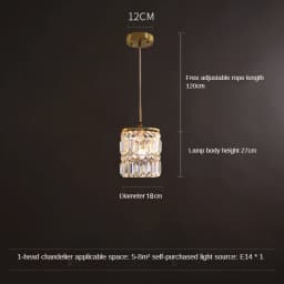 Nordic Chandelier Room Decor Led Pendant Light Modern Dining Room K9 Crystal Hanging Lamps For Ceiling Luxury Lustre Fixture