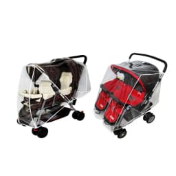 Weather Shield for Double Stroller Side by Side Baby Stroller Rain Cover Waterproof PVC Shield Outdoor Activities Accessories