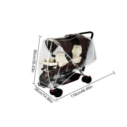 Weather Shield for Double Stroller Side by Side Baby Stroller Rain Cover Waterproof PVC Shield Outdoor Activities Accessories