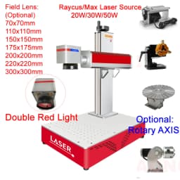 50W Raycus Fiber Laser Marking Machine 30W Laser Engraver Nameplate Engraving Metal Carving for PVC Plastic Stainless Steel