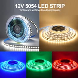 Super Bright LED Strip Light 12V 5M SMD 5054 Waterproof 120Leds/m Flexible LED Pixel Ribbon Tape for Home Decoration 9 Colors