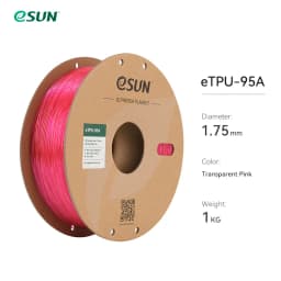 ESUN Flexible TPU Filament 1.75mm, TPU 95A 3D Printer Filament 1KG 2.2 LBS Spool 3D Printing Material TPU 95A For 3D Printers