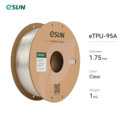 ESUN Flexible TPU Filament 1.75mm, TPU 95A 3D Printer Filament 1KG 2.2 LBS Spool 3D Printing Material TPU 95A For 3D Printers