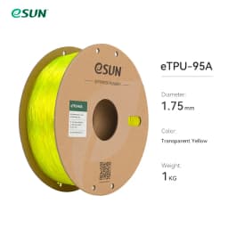 ESUN Flexible TPU Filament 1.75mm, TPU 95A 3D Printer Filament 1KG 2.2 LBS Spool 3D Printing Material TPU 95A For 3D Printers