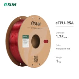 ESUN Flexible TPU Filament 1.75mm, TPU 95A 3D Printer Filament 1KG 2.2 LBS Spool 3D Printing Material TPU 95A For 3D Printers