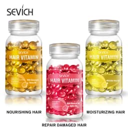 Sevich 3PCS/SET Keratin Complex Oil Hair Vitamin Capsule Set Moroccan Hair Care Oil Smooth Repair Damaged Hair Treatment Serum