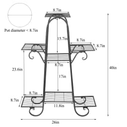 Large 7 Tier Plant Stands Indoor Metal Plant Shelf Stand Outdoor Multilayer Potted Planters Display Rack Patio Garden