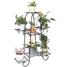 Large 7 Tier Plant Stands Indoor Metal Plant Shelf Stand Outdoor Multilayer Potted Planters Display Rack Patio Garden