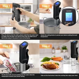 INKBIRD EU Plug Vacuum Sous Vide Cooker Immersion Circulator Accurate Cooking WI-FI Control 1000W Heater Accurate Temperature