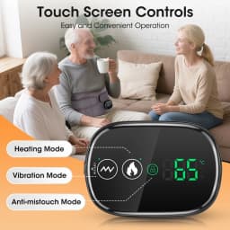 LED Light Heating Waist Belt with Massage 3 Heat & 3 Vibration Modes 5000mAh Rechargeable Battery Adjustable Lumbar Support