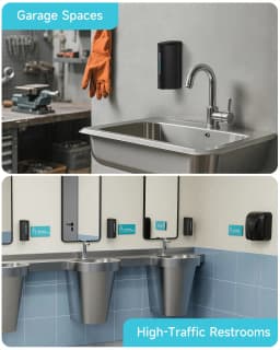 AIKE Automatic Liquid Soap Dispenser 750ML Stainless Steel Bathroom Hand Sanitizer Dispenser Wall-mounted Sensor Dispenser