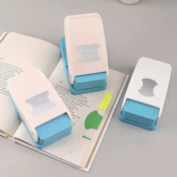 Creative Children Handmade Embossing Machine for DIY Index Stickers Scrapbooking Divider Page Hole Punch Label Punching Machine