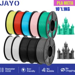 JAYO PLA Meta/PETG/SILK/PLA PLUS/ABS/TPU Filament 3D Printer 1.75mm 10Rolls for FDM 100%No bubbel 3D Printer Materials DIY Gift