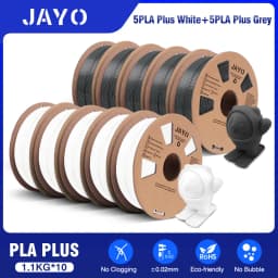 JAYO PLA Meta/PETG/SILK/PLA PLUS/ABS/TPU Filament 3D Printer 1.75mm 10Rolls for FDM 100%No bubbel 3D Printer Materials DIY Gift