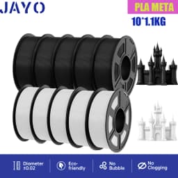 JAYO PLA Meta/PETG/SILK/PLA PLUS/ABS/TPU Filament 3D Printer 1.75mm 10Rolls for FDM 100%No bubbel 3D Printer Materials DIY Gift