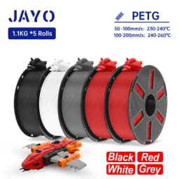 JAYO PETG/ABS/ASA/SILK/TPU/PLA Series Filament 1.75MM 5Rolls 3D Printer 100% No Bubble for FDM DIY Gift Material Fast Shipping