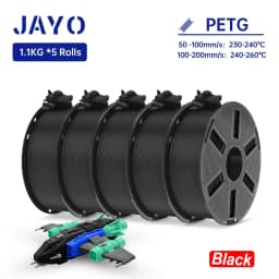 JAYO PETG/ABS/ASA/SILK/TPU/PLA Series Filament 1.75MM 5Rolls 3D Printer 100% No Bubble for FDM DIY Gift Material Fast Shipping