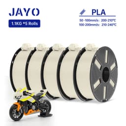 JAYO PETG/ABS/ASA/SILK/TPU/PLA Series Filament 1.75MM 5Rolls 3D Printer 100% No Bubble for FDM DIY Gift Material Fast Shipping