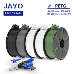 JAYO PETG/ABS/ASA/SILK/TPU/PLA Series Filament 1.75MM 5Rolls 3D Printer 100% No Bubble for FDM DIY Gift Material Fast Shipping