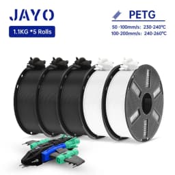 JAYO PETG/ABS/ASA/SILK/TPU/PLA Series Filament 1.75MM 5Rolls 3D Printer 100% No Bubble for FDM DIY Gift Material Fast Shipping