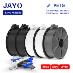JAYO PETG/ABS/ASA/SILK/TPU/PLA Series Filament 1.75MM 5Rolls 3D Printer 100% No Bubble for FDM DIY Gift Material Fast Shipping