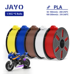 JAYO PETG/ABS/ASA/SILK/TPU/PLA Series Filament 1.75MM 5Rolls 3D Printer 100% No Bubble for FDM DIY Gift Material Fast Shipping