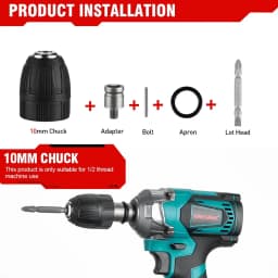 ONEVAN 12Pcs Set Electric Impact Wrench Hexs Socket Adapter Kit Drill Chuck Drive Adapter For Cordless Drill Wrench Screwdrivers