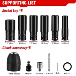 ONEVAN 12Pcs Set Electric Impact Wrench Hexs Socket Adapter Kit Drill Chuck Drive Adapter For Cordless Drill Wrench Screwdrivers