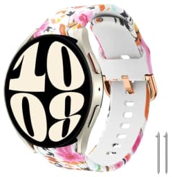 Silicone Floral Strap for samsung galaxy Watch 6 40mm 44mm Replacement 20mm Wristband Bracelet Galaxy Watch 6 Classic 47mm 43mm