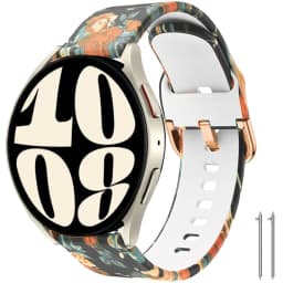Silicone Floral Strap for samsung galaxy Watch 6 40mm 44mm Replacement 20mm Wristband Bracelet Galaxy Watch 6 Classic 47mm 43mm
