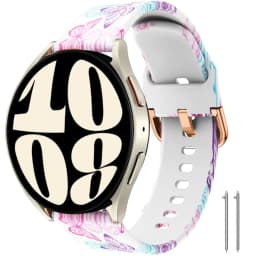 Silicone Floral Strap for samsung galaxy Watch 6 40mm 44mm Replacement 20mm Wristband Bracelet Galaxy Watch 6 Classic 47mm 43mm