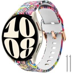 Silicone Floral Strap for samsung galaxy Watch 6 40mm 44mm Replacement 20mm Wristband Bracelet Galaxy Watch 6 Classic 47mm 43mm