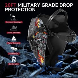 ARCCAPTAIN Welding Helmet Auto Darkening Welding Mask 4 Sensors 1/25000s For TIG MIG ARC Welder Machine Large View True Color