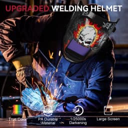 ARCCAPTAIN Welding Helmet Auto Darkening Welding Mask 4 Sensors 1/25000s For TIG MIG ARC Welder Machine Large View True Color