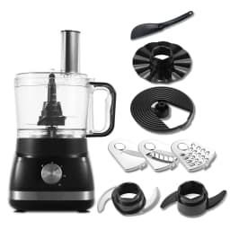 800W Powerful Food Processor Chopper 2L | 3-Speed + Pulse Function | Multi-Chopper & Dough Kneader Compact Black Kitchen Machine