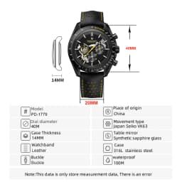 2026 New PAGANI DESIGN V2 Moon Men's Watches Top Luxury Quartz Chronograph Watch Men AR Sapphire Waterproof Leather Sports Clock